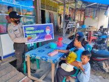Polsek Teluk Meranti Lakukan Operasi Yustisi Protokol Kesehatan di Pasar Tradisional