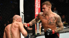 Poirier yang sukses menaklukkan McGregor dalam laga UFC kelas ringan, Minggu akhir pekan kemarin. Foto: ufc 