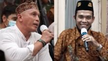 Komedian Bang Tigor dan Ustaz Abdul Somad. Foto: int 
