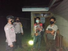 Polsek Kerumutan Pelalawan Patroli di Lokasi Rawan Kriminal di Malam hari