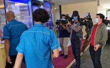 Tim hukum KNPI mendatangi Gedung Bareskrim Polri untuk melaporkan Abu Janda, karena dugaan rasis. Foto: int/rmol 