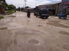 Kondisi jalan Teropong beberapa waktu lalu pasca Diguyur hujan 