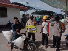 Polsek Kuala Kampar Imbau Warga Kelurahan Teluk Dalam Terapkan Prokes