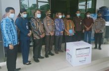 Penerimaan vaksin covid-19 di kantor Dinas Kesehatan Bengkalis