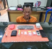 Seorang Tahanan di Polsek Kempas Kembali Terlibat Peredaran Sabu (foto/rgo) 