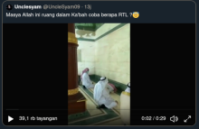 Penampakan dalam Ka'bah. Foto: Twitter/@UncleSyam09
