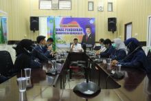 BEM Polbeng saat di kantor Disdik Bengkalis