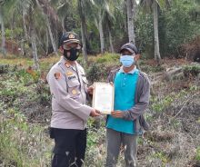 Kapolsek Kuala Kampar Pimpin Giat Patroli dan Sosialisasi Karhutla