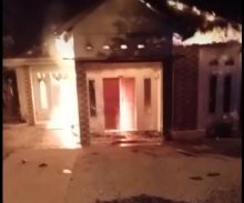 Kondisi rumah terbakar