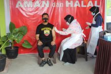 Dandim 0314 Inhil Jalani Penyuntikan Vaksinasi Sinovac yang Kedua (foto/rgo) 