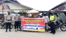 Polsek Pangkalan Kuras Kembali Sosialisasi Saber Pungli ke Pengendara Becak