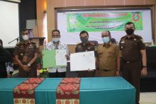 Ini 5 Ruang Lingkup Kerjasama Kejari Pelalawan dengan PGRI Pelalawan (foto/Ardi) 