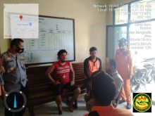 Warga air putih, yang sempat terseret air laut ditemukan selamat