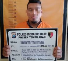 Polsek Tembilahan Tangkap Oknum Satpam yang Miliki Sabu (foto/rgo) 