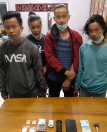 Empat tersangka sabu