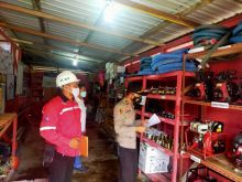 Polsek Pangkalan Lesung Laksanakan Pengecekan Peralatan dan Kesiapsiagaan PT.SLS Dalam Penanganan Karhutla