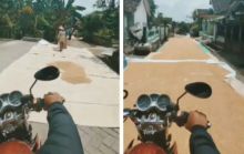 Video Gabah Padi Dijemur di Jalan Dilindas Sepeda Motor, Netizen Langsung Sebut Begini (foto/int) 