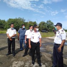 Wabup Bengkalis saat berkunjung ke kantor Kesyahbandaran 