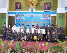 Pengurus PWI Pelalawan foto bersama