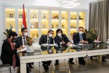 Menteri LHK Siti Nurbaya dalam pertemuan virtual dengan President Designate untuk the 26th UN Climate Change Conference of the Parties (COP26). Foto: ist