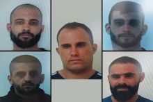 Para tersangka pelaku perkosaan gadis cacat mental