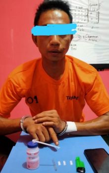 Reskrim Polres Sungai Apit, Tangkap Satu Orang Diduga Lakukan Penyalahgunaan Sabu-sabu (foto/lin) 