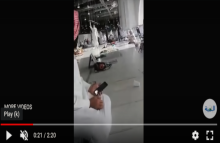 Tangkapan gambar pria yang tengah meneriakkan yel-yel teroris. Foto: Kumparan.com