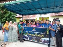 Sambut Bulan Suci Ramadhan, NasDem Pekanbaru Berbagi Sembako di Mentangor