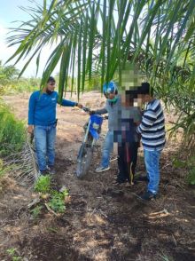 Satuan Intelkam Polres Inhil Tangkap Resedivis Curat yang Beraksi di Desa Pancur (foto/rgo) 