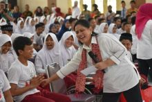 Ibu negara Iriana Jokowi dalam salah satu kegiatannya. Foto: int 
