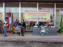 58 Warga Terjaring Razia Masker di Pangkalan Kerinci (foto/Ardi) 