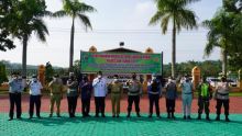 Polres Siak Laksanakan Apel Gelar Pasukan Operasi Ketupat Lancang Kuning 2021 (foto/lin) 