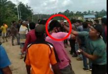 Aksi pemukulan anggota SP NIBA tertangkap kamera