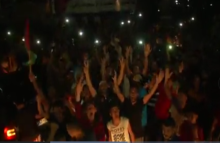 Penampakan kebahagiaan warga Palestina usai Hamas-Israel sepakat melakukan gencatan senjata. Foto: Internet