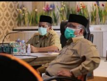 Bupati Siak Ikuti Pembukaan Penilaian Kinerja Pelaksanaan Aksi Konvergensi Program Percepatan Pembangunan Stunting Tingkat Provinsi Riau 2021 (foto/lin) 