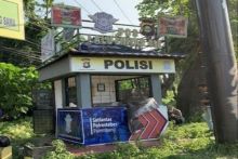 Lokasi penusukan polisi di Palembang