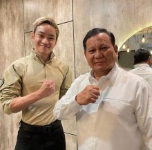 Azka Corbuzier dan Prabowo [Instagram/@azkacorbuzier]
