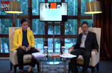 Tangkapan gambar Ketua BEM UI Leon Alvinda Putra saat diwawancarai Karni Ilyas. Sumber: YouTube