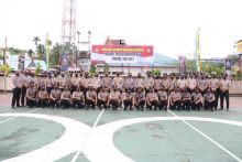 Polres Inhil Gelar Upacara Kenaikan Pangkat (foto/rgo)