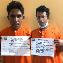 Curi Pupuk Milik Perusahaan, Dua Orang Pemuda di Pelangiran Ditangkap Polisi (foto/rgo) 