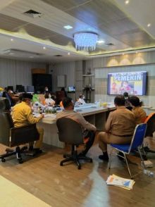 Pemkab Siak Bersama Pemprov Riau dan Satgas Covid-19 Laksanakan Rakor Antisipasi Lonjakan Covid-19 (foto/lin)