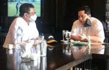 Menteri Badan Usaha Milik Negara Erick Thohir dan Menteri Koordinator Politik, Hukum, dan Keamanan Indonesia Mahfud MD. Sumber: Twitter