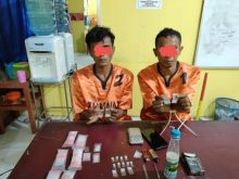 Dua Pengedar Narkoba Ditangkap Polsek Kuantan Mudik, Ini Barang Buktinya (foto/zar)