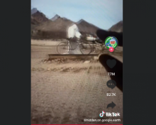  Sosok misterius berjubah putih terekam Google Earth. Sumber: TikTok/@hidden.on.google.earth