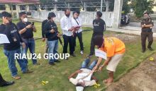 Rekonstruksi kasus Pembunuhan bocah di Bengkalis