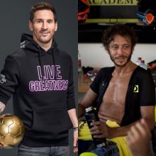 Lionel Messi dan Valentino Rossi