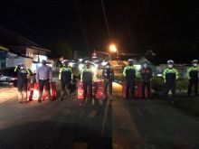 Lakukan PPKM dan Penyekatan, Polres Kuansing Patroli Gabungan Seluruh Wilayah (foto/zar)