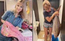 Maria Ozawa Tunjukkan Hasil Sanmai Oroshi Ikan, Netizen: Duh Pink (foto/int)