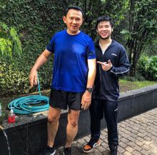Ahok dan Nicholas Sean Purnama [Instagram/@nachoseann]
