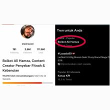 Ajakan boikot Ali Hamza